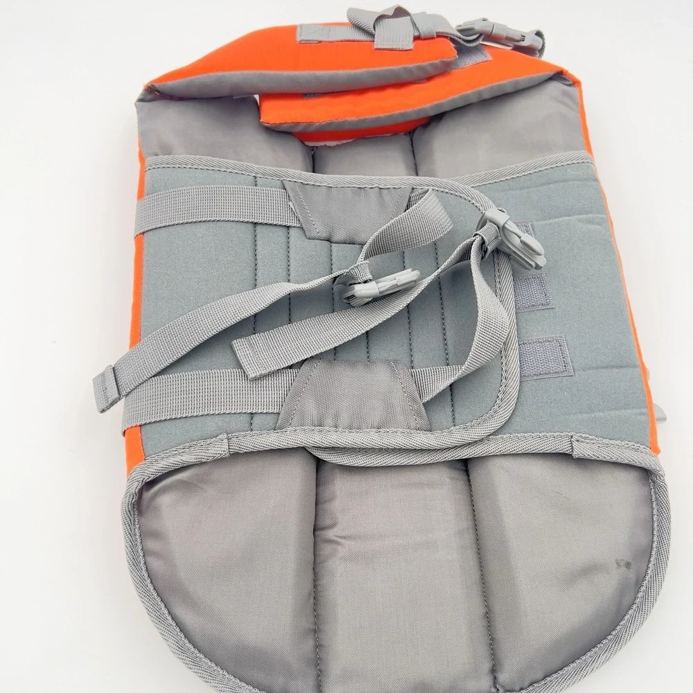 Frisco Dog Life Jacket Size Medium Orange Gray 30-55lbs Girth 21